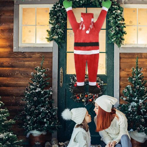 Christmas Hanging Santa Claus Decoration Yard Climbing Xmas Party Indoor Outdoor