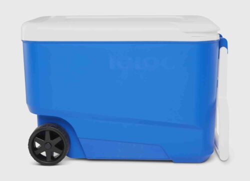 38 qt. Ice Chest Cooler with Wheels, Blue