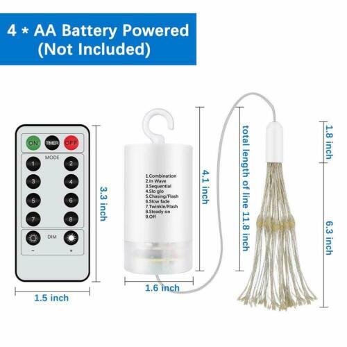 150 LED Hanging Firework LED Fairy String Light 8 Modes Remote Christmas Party