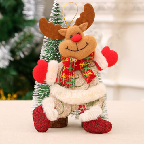 Christmas Decorations Hanging Doll Home Xmas Tree Ornaments Santa Claus Elk