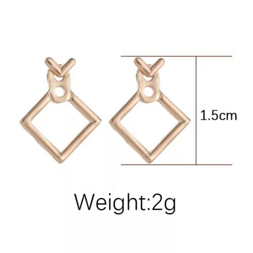 Creative Triangle Square Stud Earrings For Women Trendy Simple Minimalist