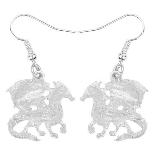 Enamel Alloy Funny Dragon Earrings Dinosaur Dangle Jewelry Gift for Women Charms