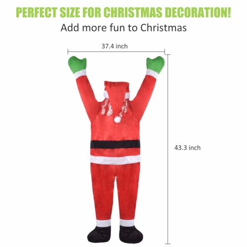 Christmas Hanging Santa Claus Decoration Yard Climbing Xmas Party Indoor Outdoor