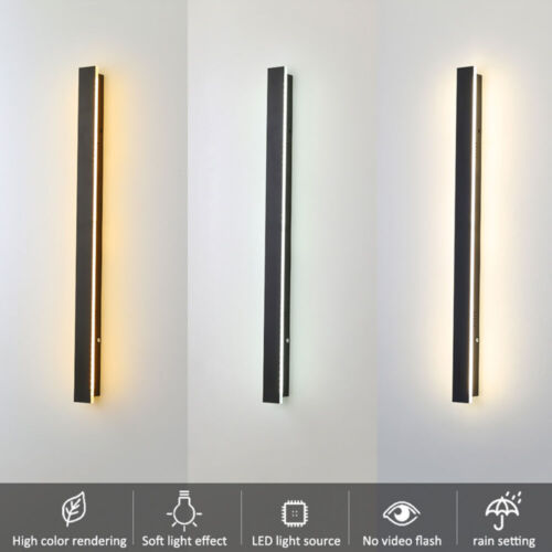 LED Wall Light Sconce Waterproof Outdoor Modern Lamp Exterior Lights Long Strip