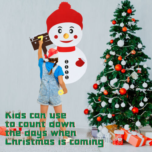 2.9ft DIY Felt Christmas Snowman Detachable Toy Kid Decor Gift