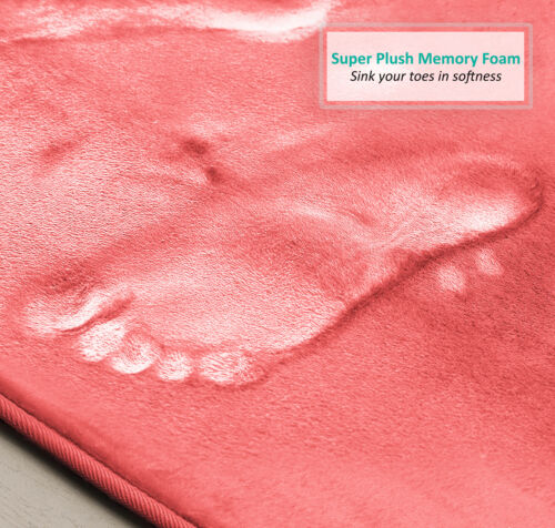 Luxurious Absorbent Soft Memory Foam Bath Mat Bathroom Shower Rug