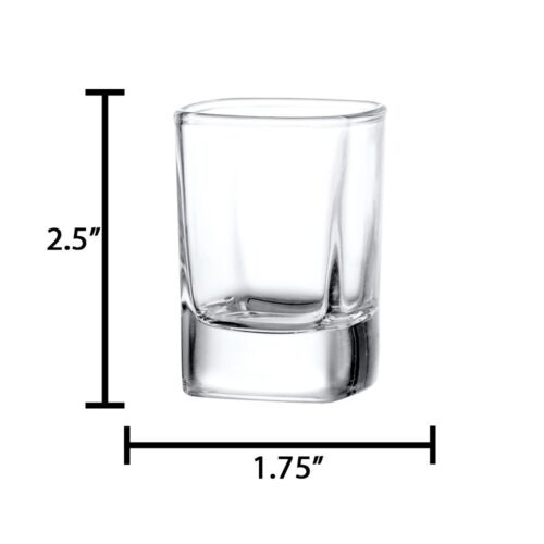 Shot Glasses Set of 6, 2 Oz Heavy Base Dishwasher Safe Shot Glasses