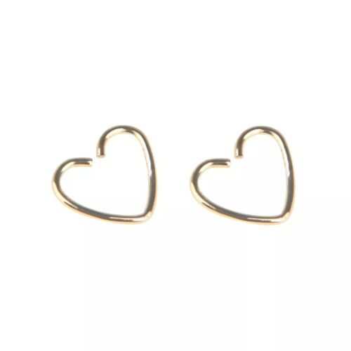 2pcs Surgical Steel Daith Heart Ear Nose Ring Cartilage Piercings Hoop