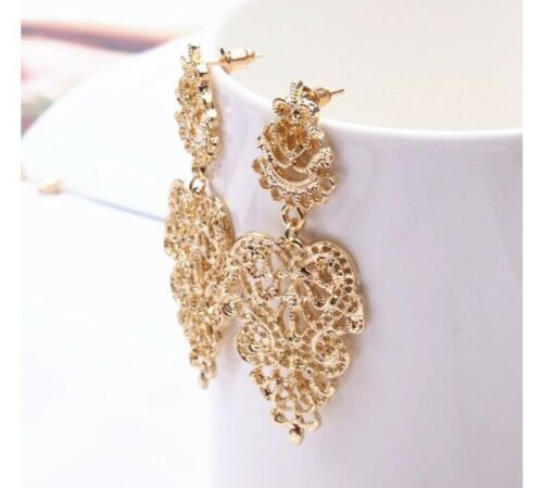 Bohemian Hollow Leaf Drop Earring for Women Fashion