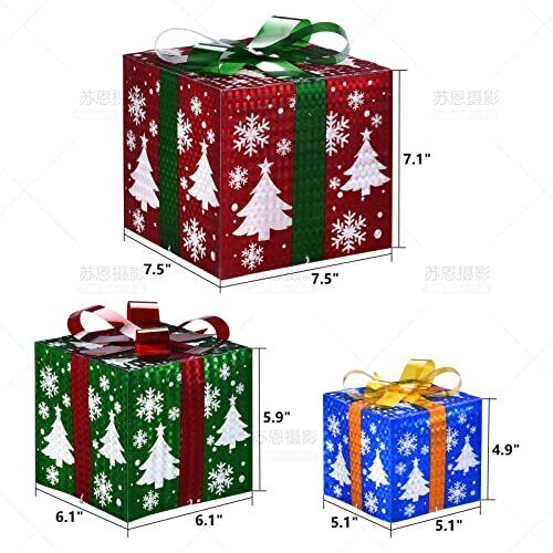 Christmas Lighted Gift Boxes for Christmas Decorations Light