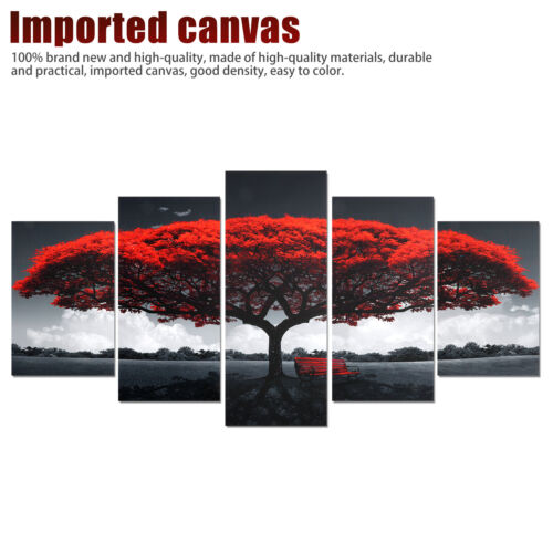 5Pcs Canvas Print Paintings Landscape Pictures Wall Art
