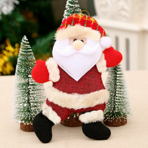 4 Style Christmas Hanging Ornament Santa Claus Snowman Doll Xmas Tree Decor Gift