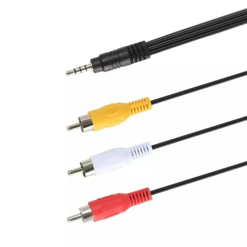 3.5 to RCA Male Audio Video AV Cable Wire Cord 1M 3.5mm Jack Plug