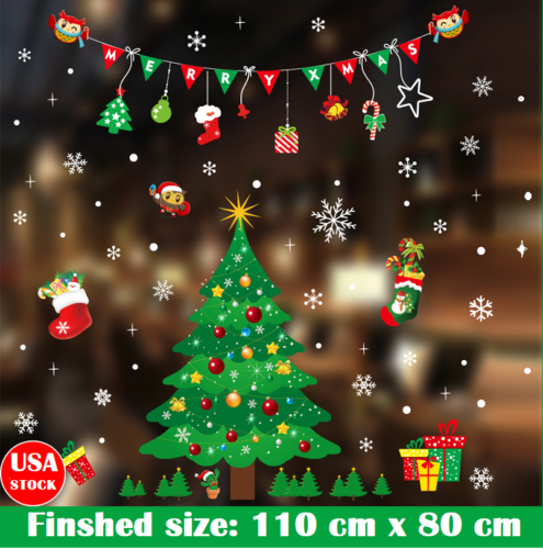 Merry Christmas Removable Tree Santa Claus Shop