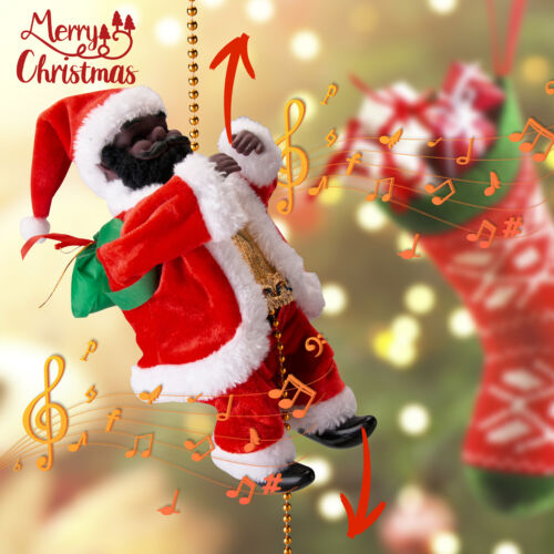 Animated Musical Santa Claus Electric Climbing Ladder Christmas Decor Kids Doll