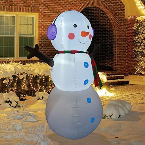 Inflatable Christmas Snowman with LED Lights Blow up Christmas Yard Decor 6 FT