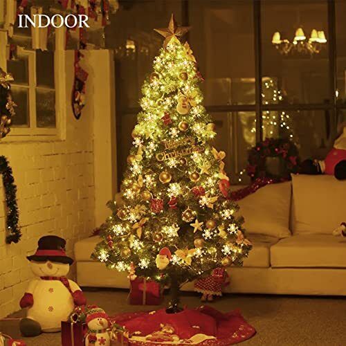 Snowflake Lights Outdoor 16ft 30led Window Christmas Lights 8 Modes Outdoor Snow