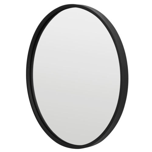 Black Round Mirror Circle Wall Mirror with Metal Frame Vanity Entryway 18Inch