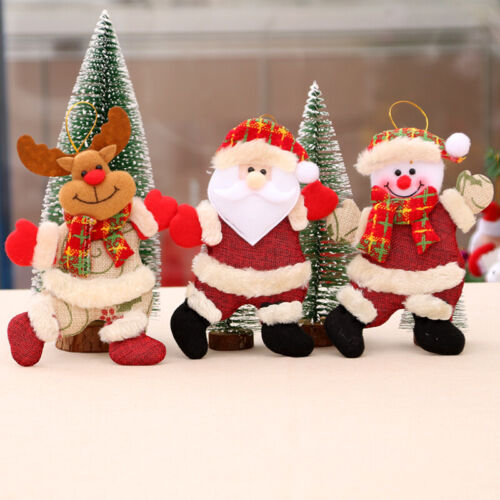 Christmas Decorations Hanging Doll Home Xmas Tree Ornaments Santa Claus Elk