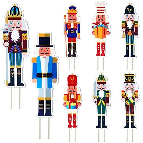 8 Pcs Christmas Nutcracker Christmas Outdoor Decorations Yard Sign