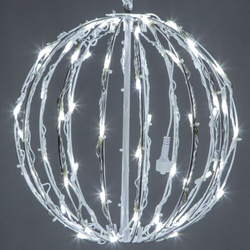 Hanging LED Light Balls Christmas Patio Garden Decoration White Frame, 6 Colors