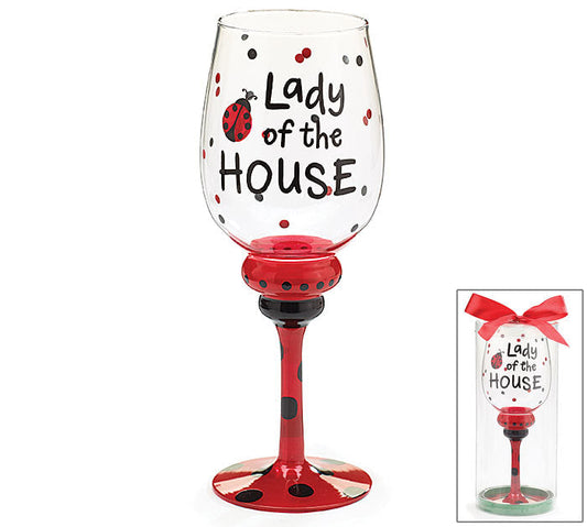 Burton and Burton Lady of The House Wine Glass Decor, 1 Count